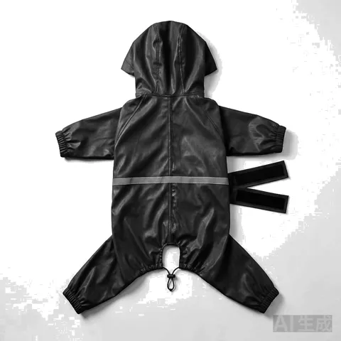 Black Dog Four-Leg Waterproof Raincoat wholesale