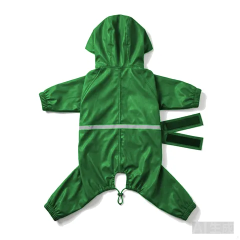 Forest Green Dog Four-Leg Waterproof Raincoat