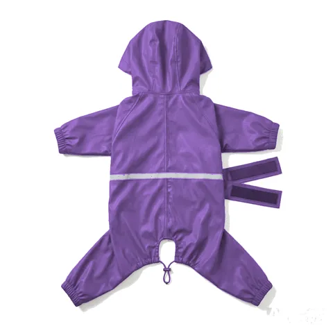 Lavender Dog Four-Leg Waterproof Raincoat
