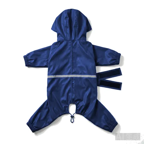 Navy Dog Four-Leg Waterproof Raincoat
