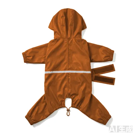 Orange Dog Four-Leg Waterproof Raincoat