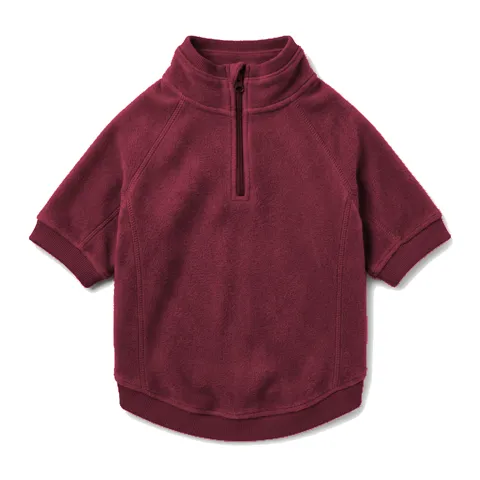 Burgundy Dog Half-Zip Fleece