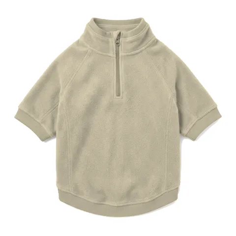 Cream Dog Half-Zip Fleece
