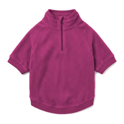 Hot Pink Dog Half-Zip Fleece