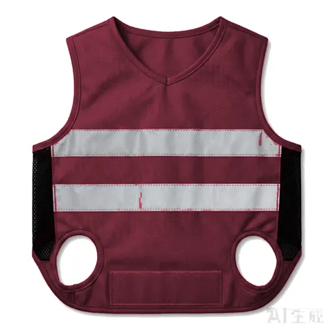 Burgundy Dog High-Vis Reflective Vest