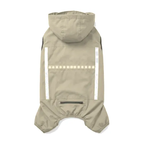 Cream Dog LED Light-Up Rain Jacket