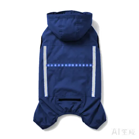 Navy Dog LED Light-Up Rain Jacket