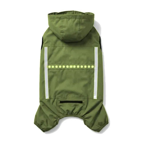Olive Dog LED Light-Up Rain Jacket