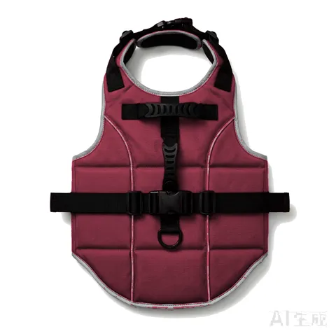 Burgundy Dog Life Jacket Vest