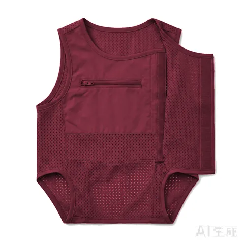 Burgundy Dog Mesh Cooling Vest