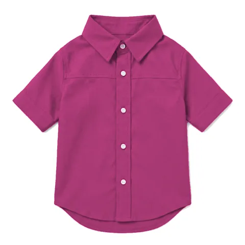 Hot Pink Dog Oxford Button-Up Shirt