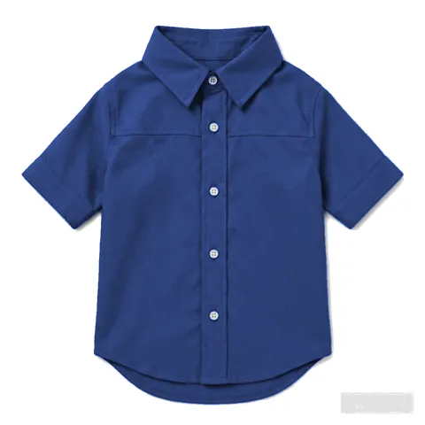 Navy Dog Oxford Button-Up Shirt