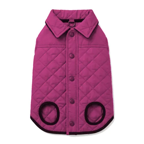 Hot Pink Dog Quilted Barn Coat