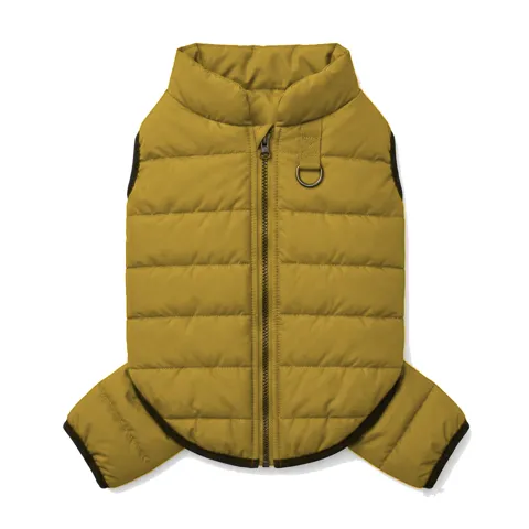 Mustard Dog Quilted Puffer Jacket