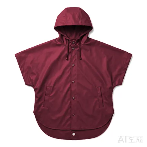 Burgundy Dog Rain Poncho