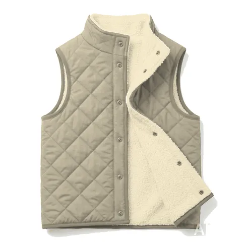 Cream Dog Reversible Sherpa Vest