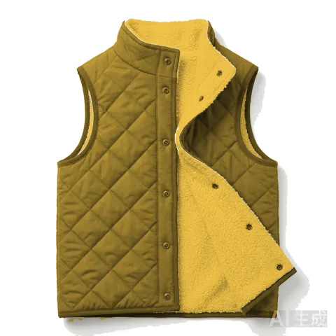 Mustard Dog Reversible Sherpa Vest