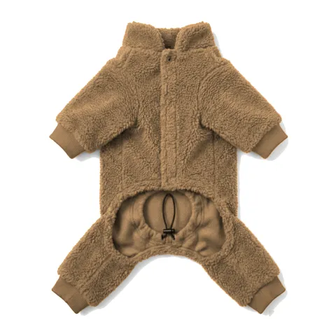 Camel Dog Teddy Fleece Four-Leg Coat