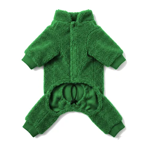 Forest Green Dog Teddy Fleece Four-Leg Coat