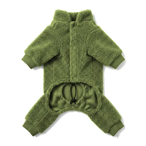 Olive Dog Teddy Fleece Four-Leg Coat