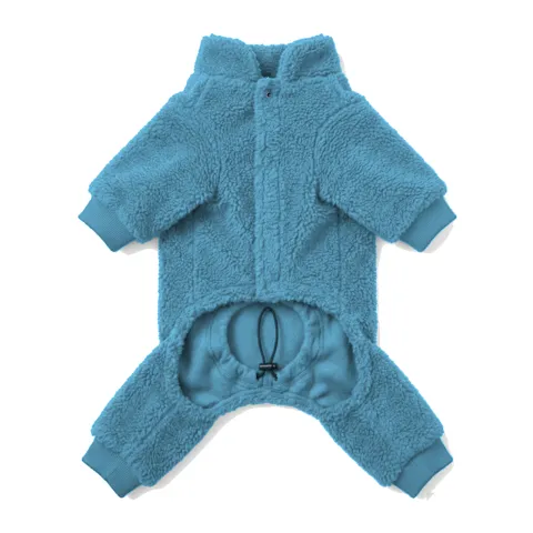 Sky Blue Dog Teddy Fleece Four-Leg Coat