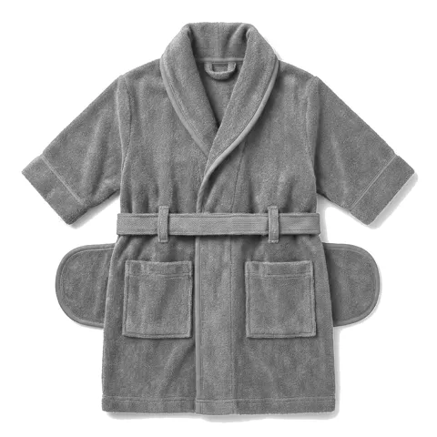 Charcoal Grey Dog Terry Bath Robe