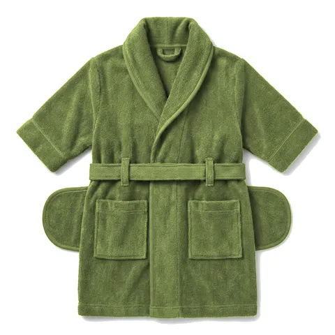 Olive Dog Terry Bath Robe