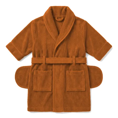 Orange Dog Terry Bath Robe