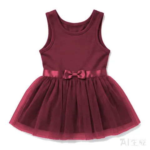 Burgundy Dog Tulle Party Dress