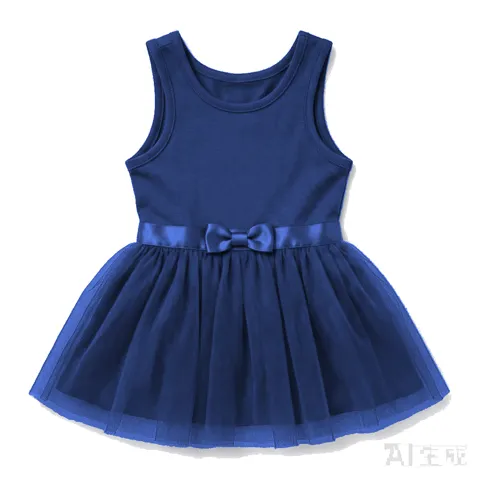 Navy Dog Tulle Party Dress