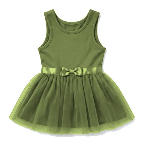 Olive Dog Tulle Party Dress