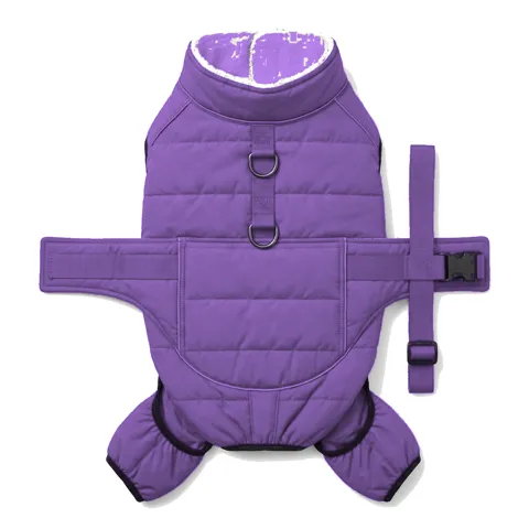 Lavender Dog Padded Walking Coat with Harness