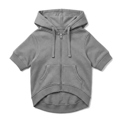Charcoal Grey Dog Zip-Up Hoodie