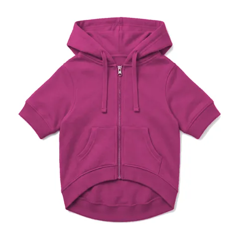 Hot Pink Dog Zip-Up Hoodie
