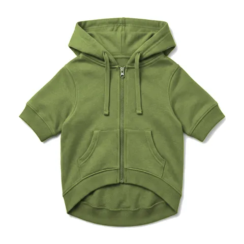 Olive Dog Zip-Up Hoodie