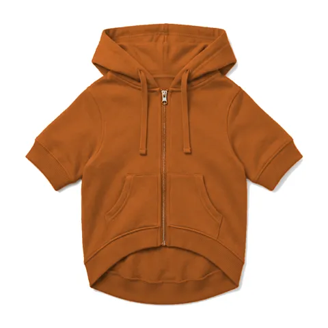 Orange Dog Zip-Up Hoodie